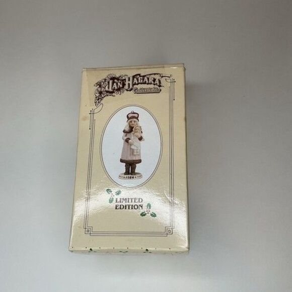 VTG NWB Jan Hagara All Bisque Little Victorian Girl&Her Doll Christmas Ornament - Picture 9 of 10